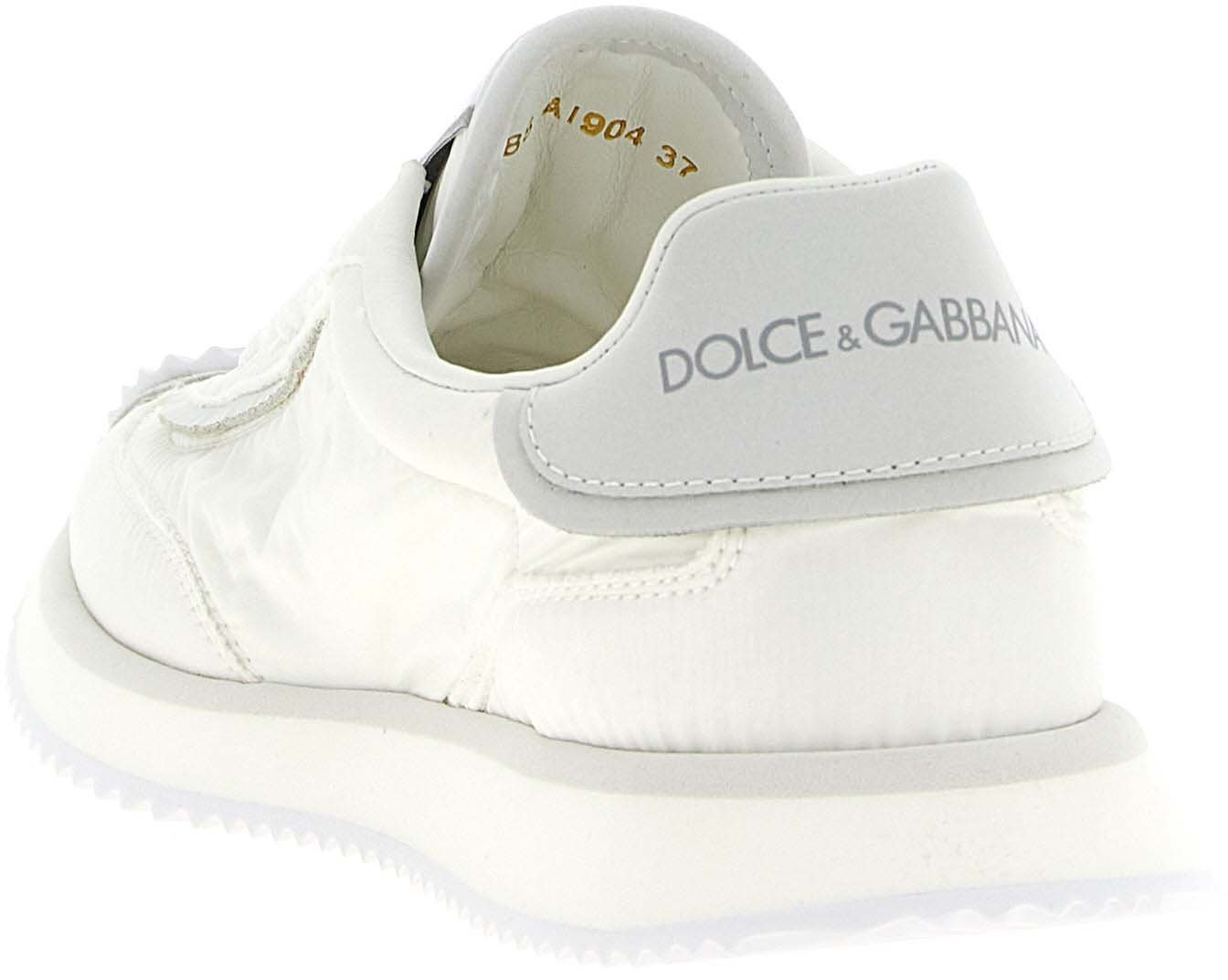 Dolce & Gabbana White Polyester Athletic Sneakers