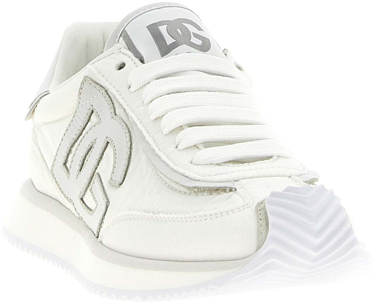 Dolce & Gabbana White Polyester Athletic Sneakers