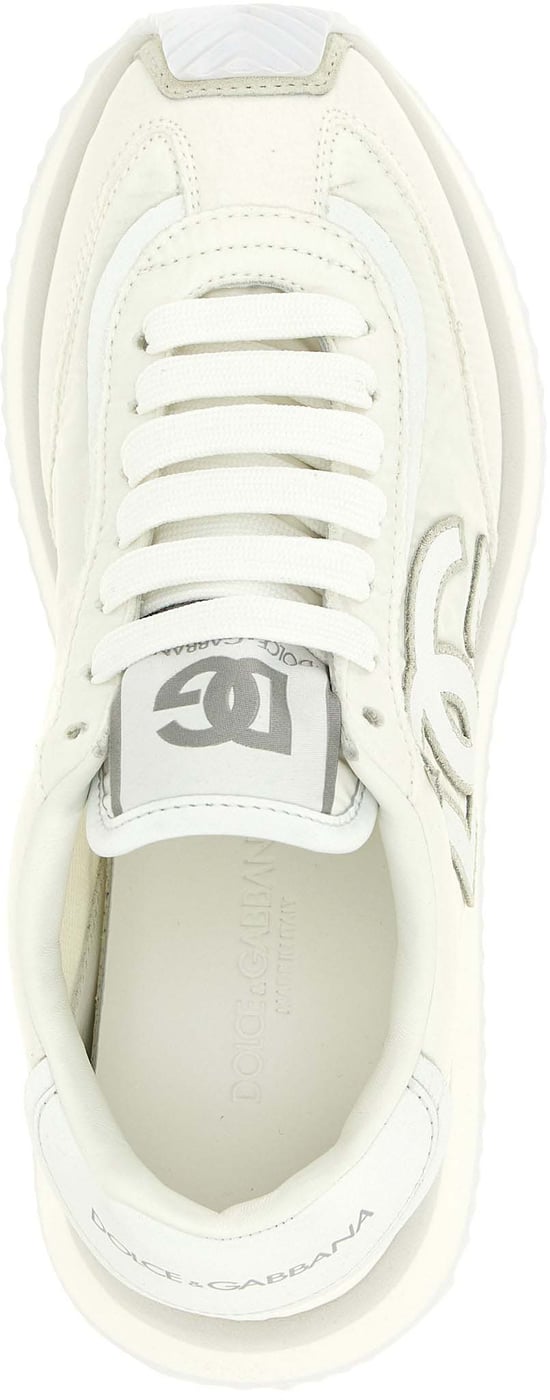 Dolce & Gabbana White Polyester Athletic Sneakers