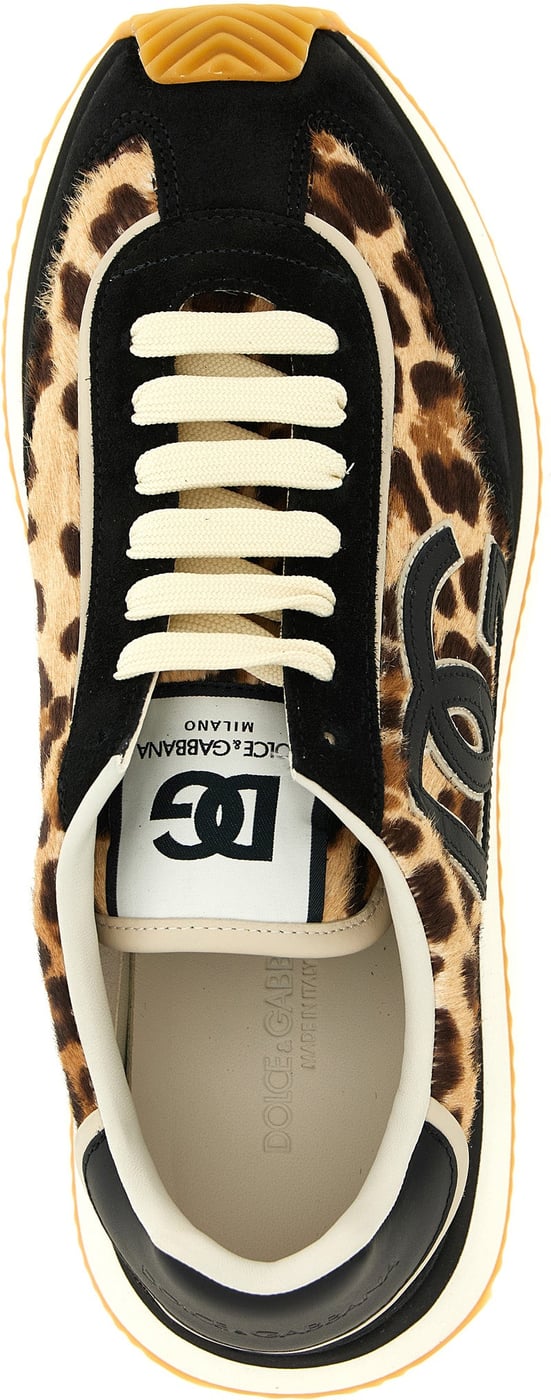 Dolce & Gabbana Multicolor Calfskin Low Top Sneakers