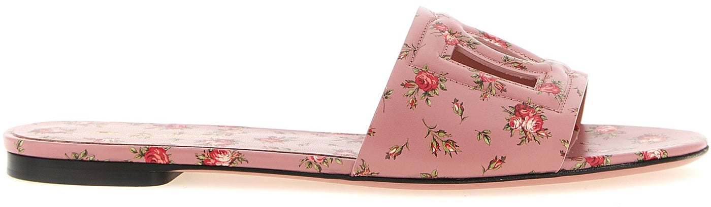 Dolce & Gabbana Multicolor Calfskin Slides