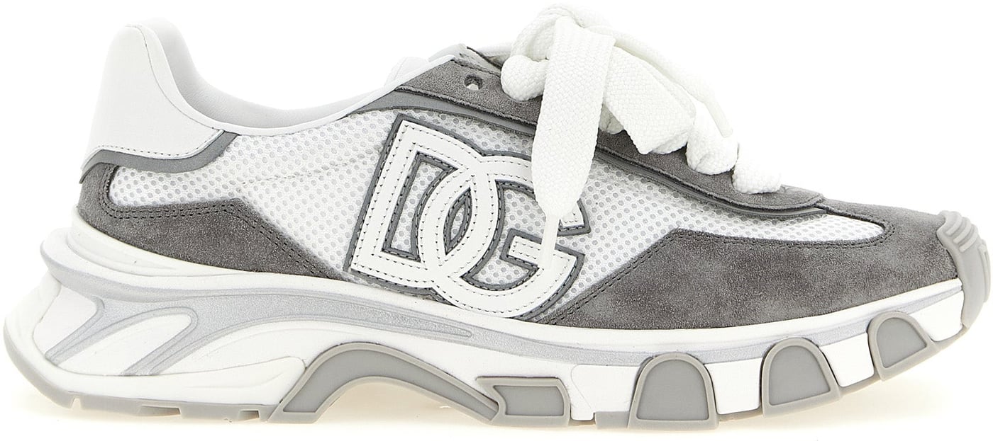 Dolce & Gabbana Gray Polyester Athletic Sneakers