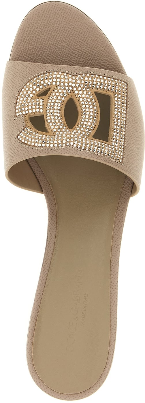 Dolce & Gabbana Gray Calfskin Mules