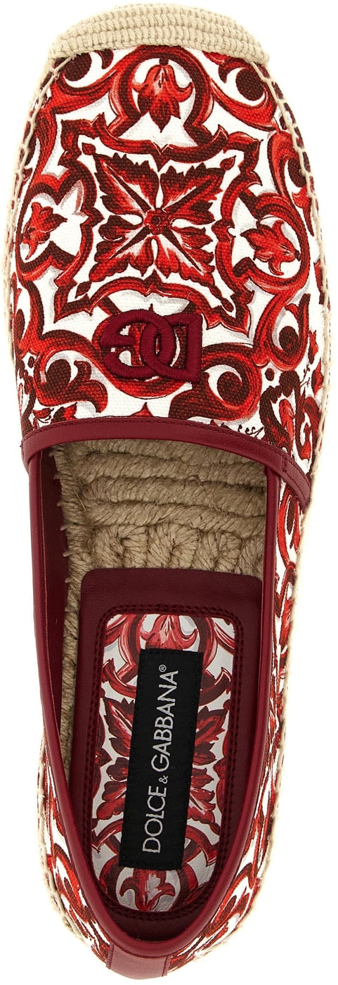 Dolce & Gabbana Red Cotton Espadrilles