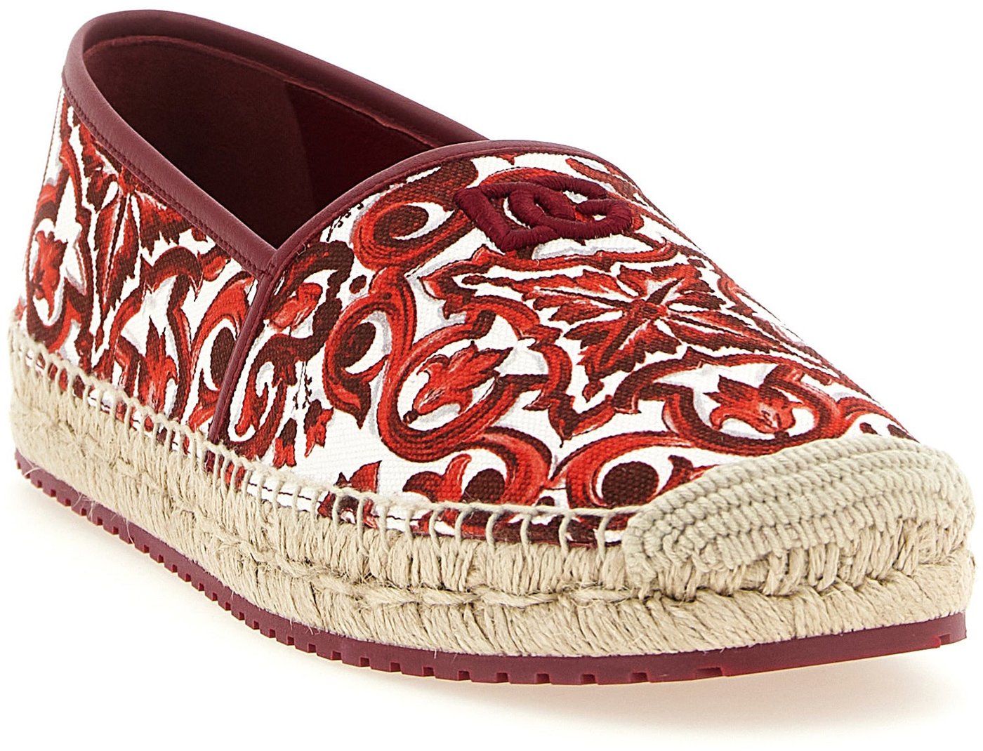 Dolce & Gabbana Red Cotton Espadrilles