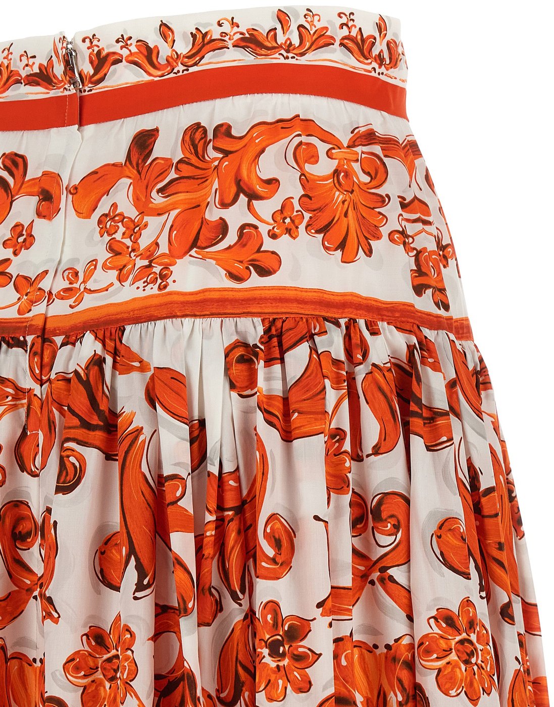 Dolce & Gabbana Orange Cotton Mini Skirt