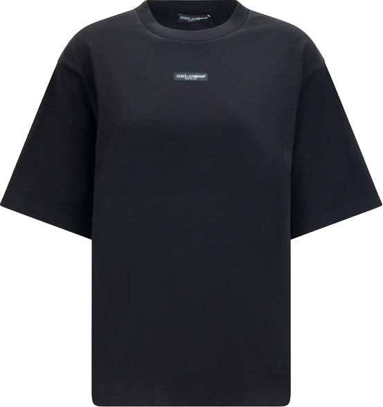 Dolce & Gabbana Black Cotton T-Shirt