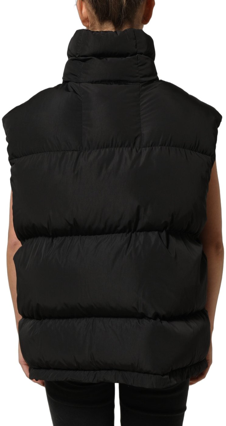 Dolce & Gabbana Black Polyester Sleeveless Padded Men Puffer Jacket