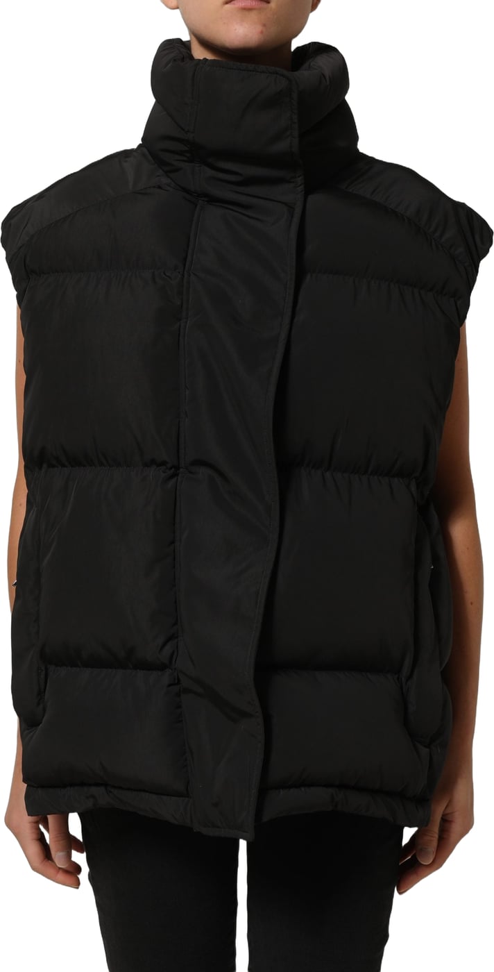Dolce & Gabbana Black Polyester Sleeveless Padded Men Puffer Jacket