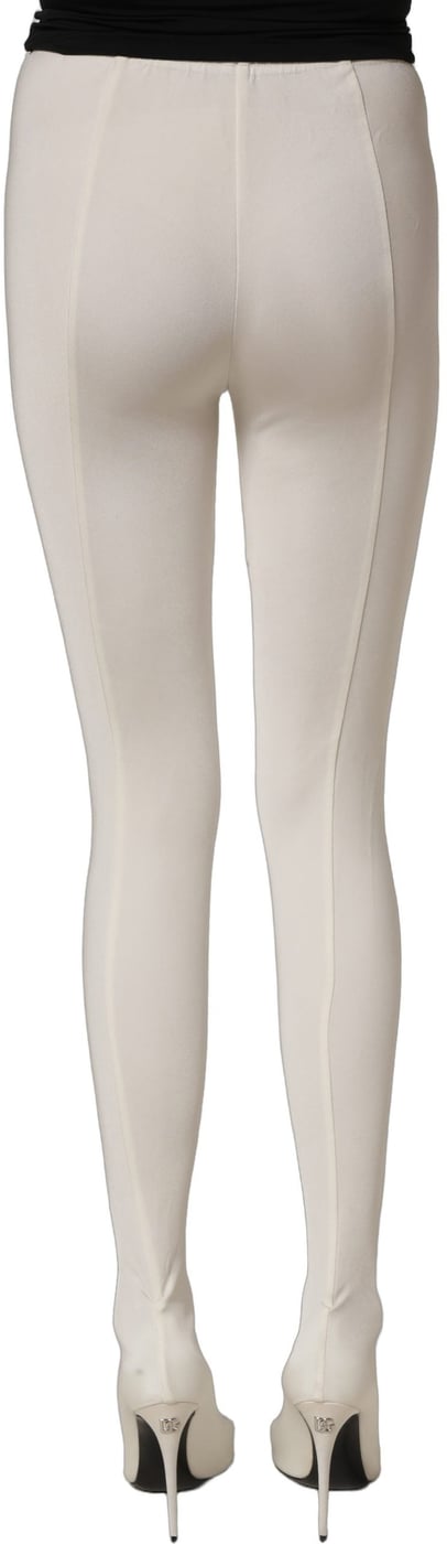 Dolce & Gabbana White High Heels Pumps Jersey Tights Shoes