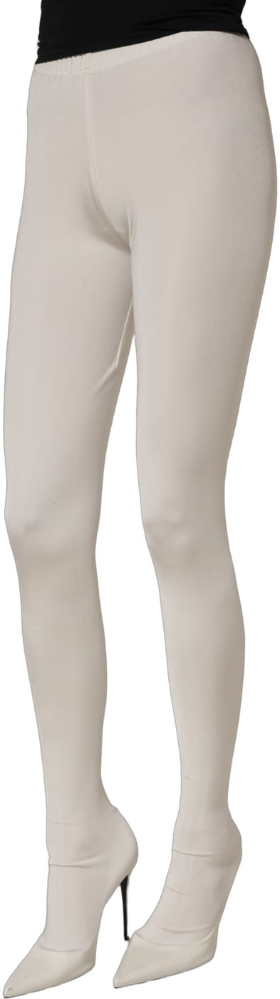 Dolce & Gabbana White High Heels Pumps Jersey Tights Shoes