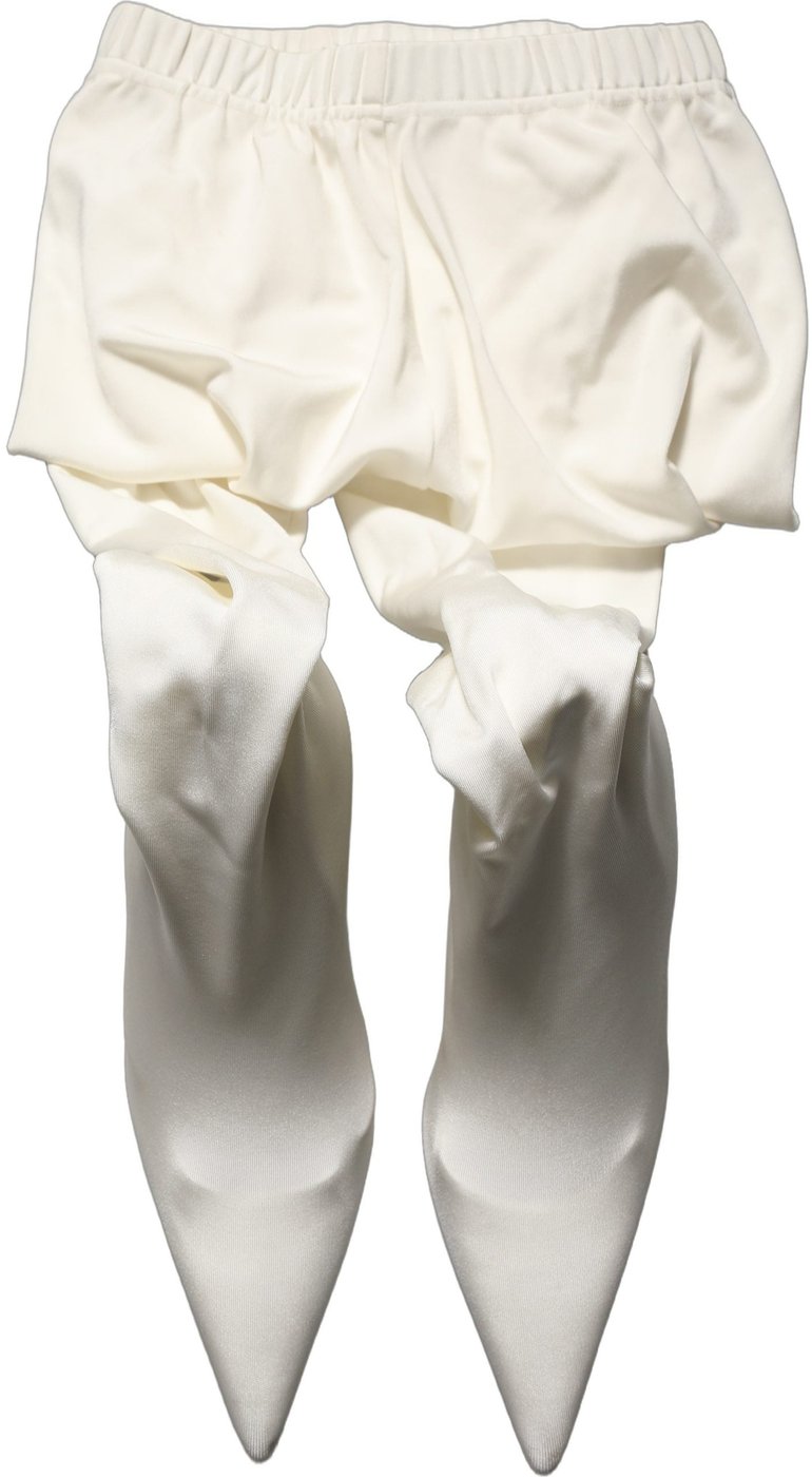Dolce & Gabbana White High Heels Pumps Jersey Tights Shoes