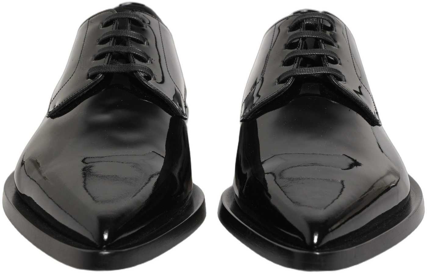 Dolce & Gabbana Black Leather Men Derby Dress Formal Shoes