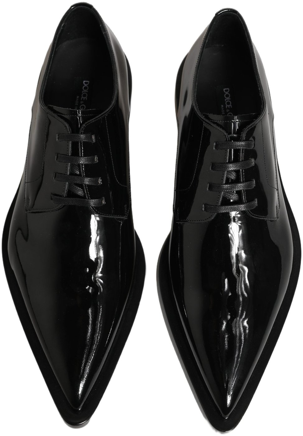 Dolce & Gabbana Black Leather Men Derby Dress Formal Shoes