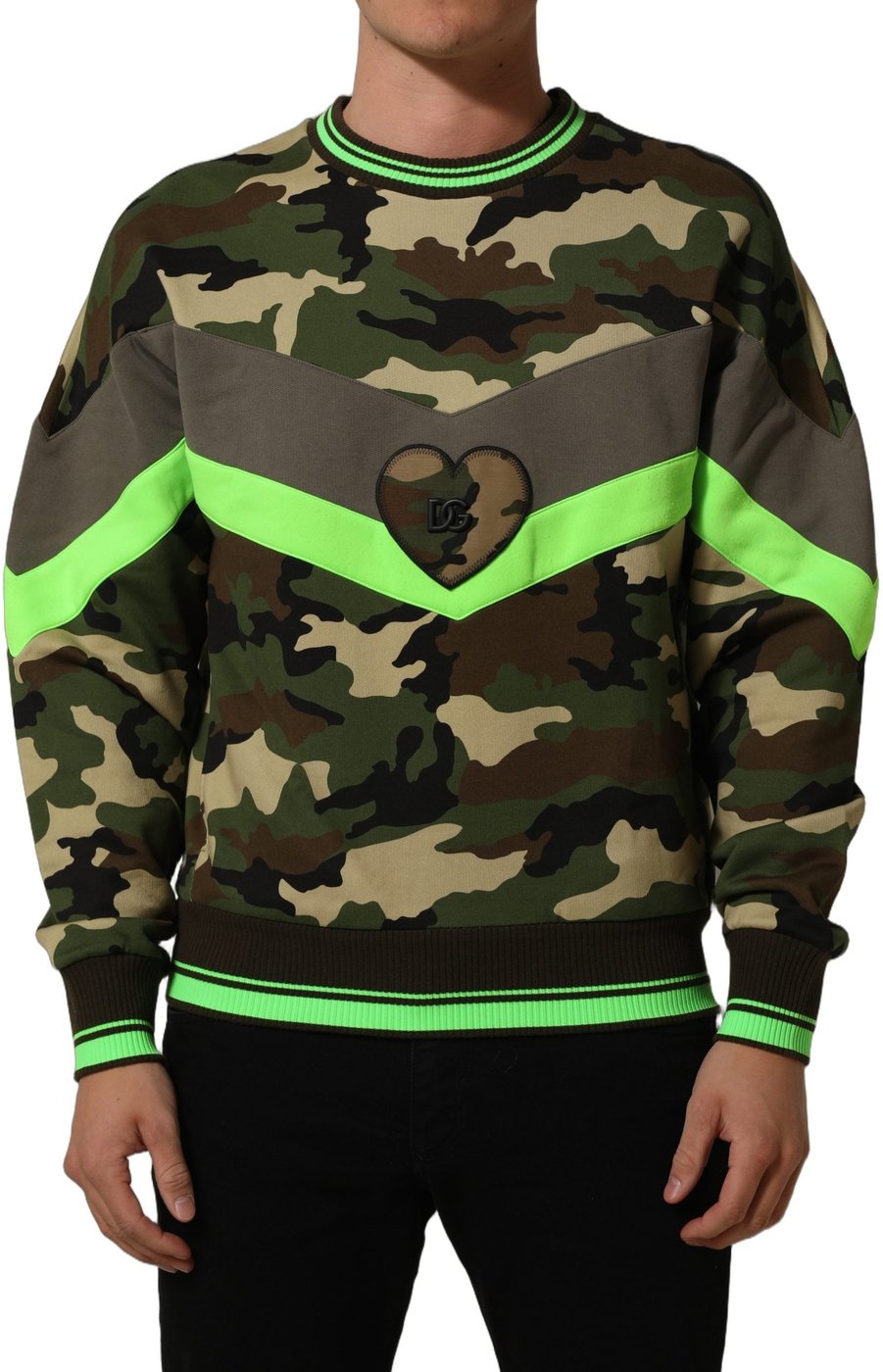 Dolce & Gabbana Multicolor Camouflage Sweatshirt Men Sweater