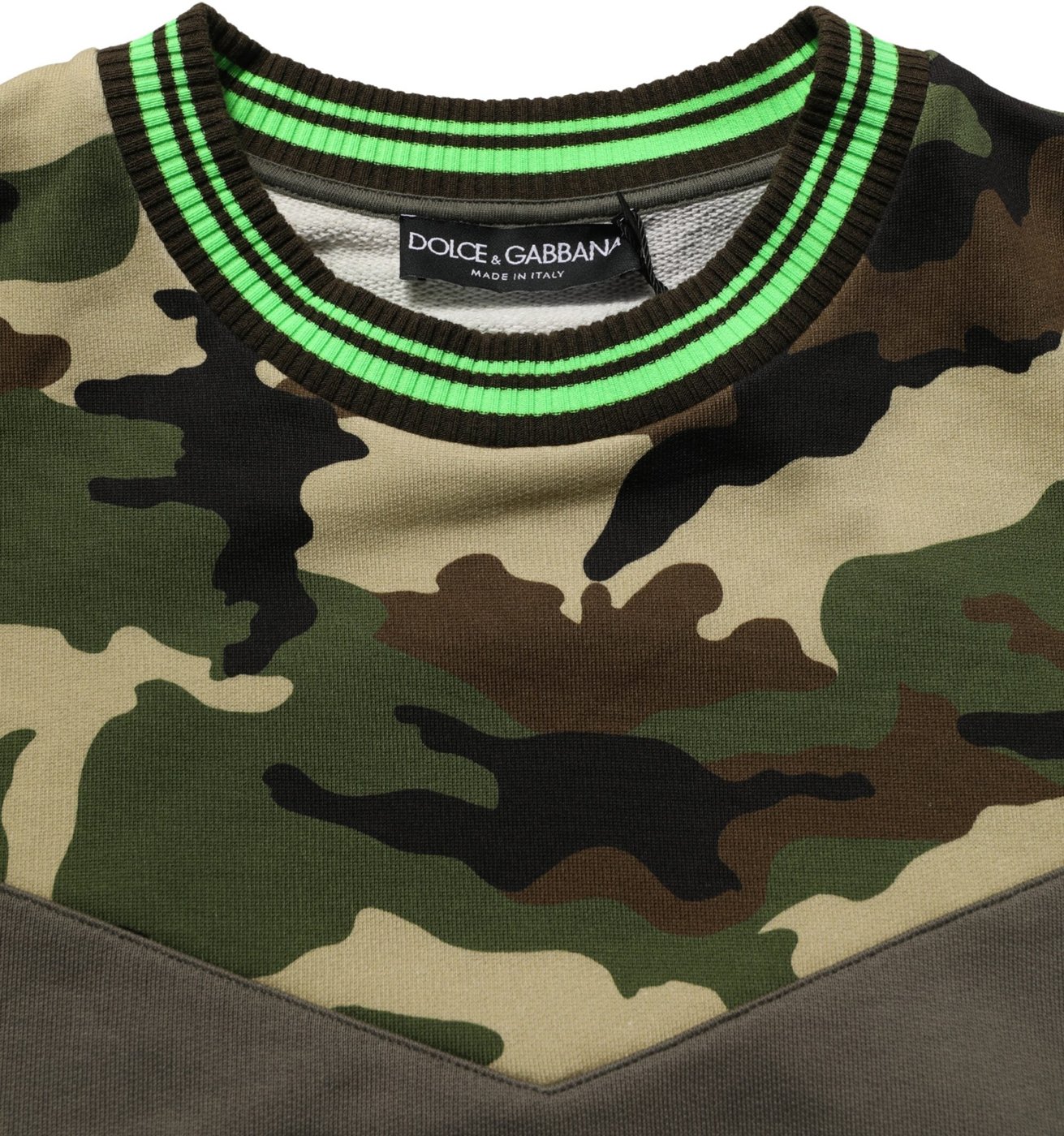 Dolce & Gabbana Multicolor Camouflage Sweatshirt Men Sweater