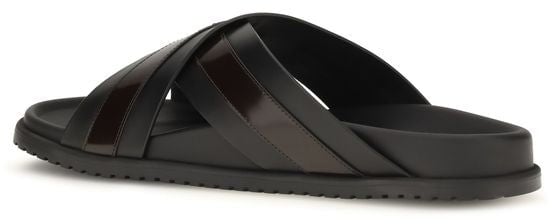 Dolce & Gabbana Black Calf Leather Bos Taurus Sandals