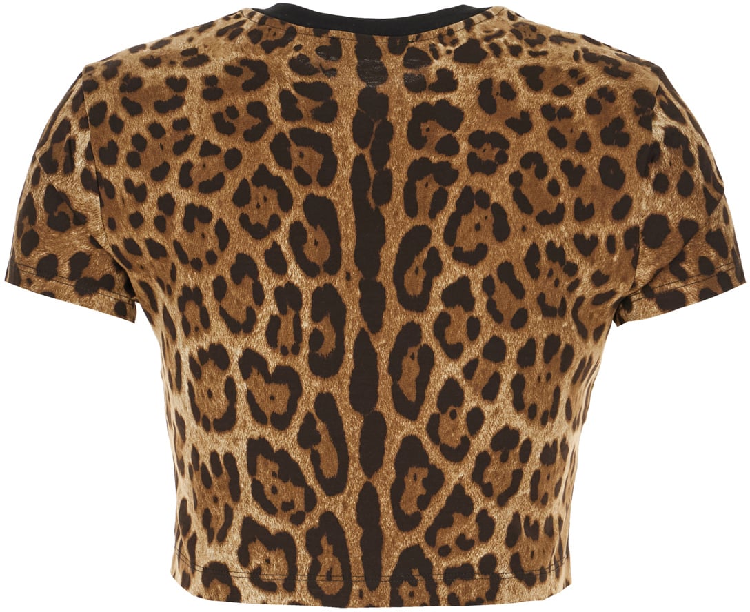 Dolce & Gabbana Printed cotton crop T-shirt