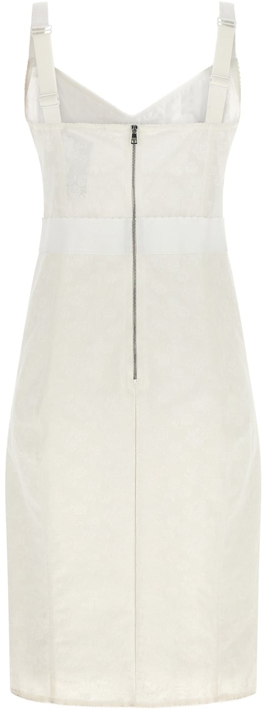 Dolce & Gabbana White Polyamide Midi Dress
