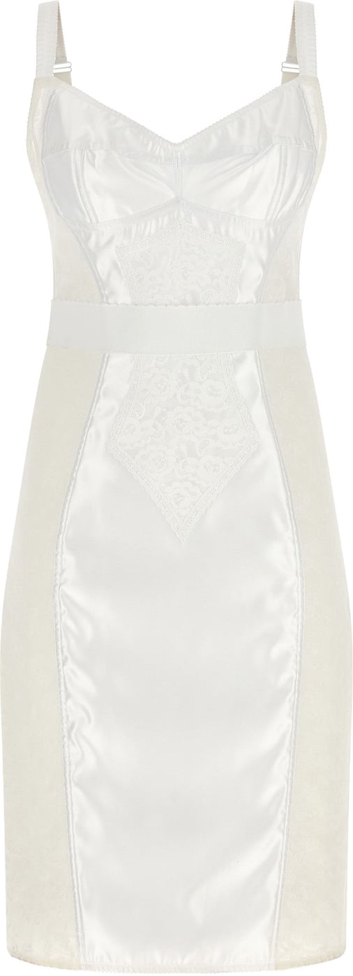 Dolce & Gabbana White Polyamide Midi Dress