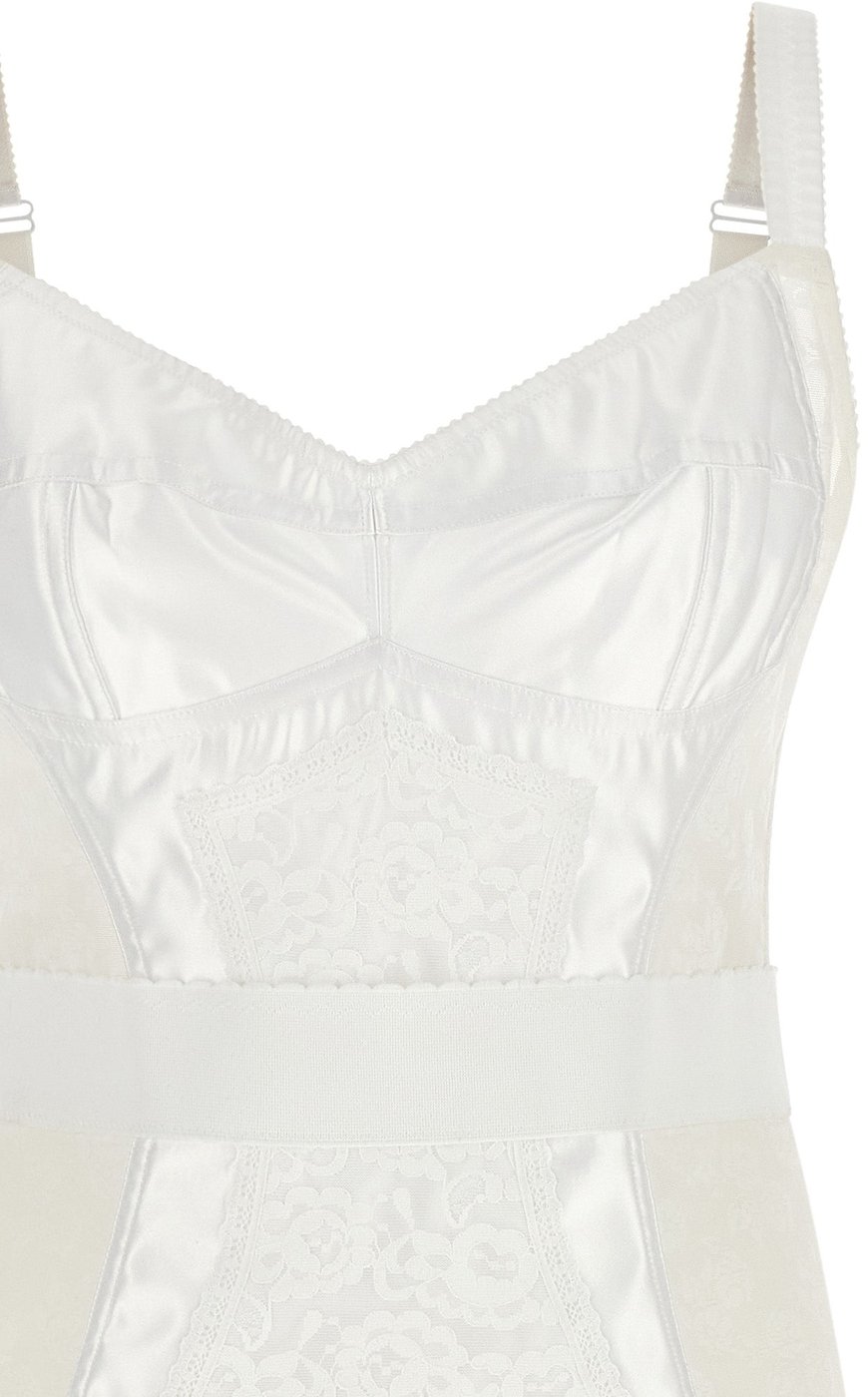 Dolce & Gabbana White Polyamide Midi Dress