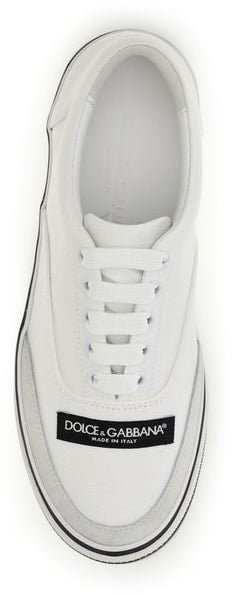 Dolce & Gabbana White Cotton Low Top Sneakers