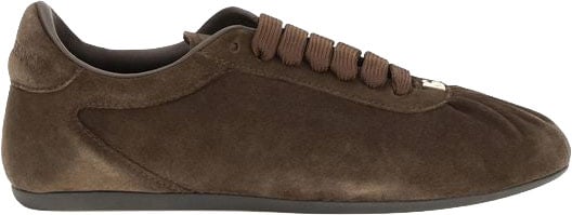 Dolce & Gabbana Brown Suede Leather Low Top Sneakers