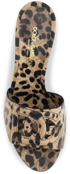 Dolce & Gabbana Beige Calf Leather Bos Taurus Mules