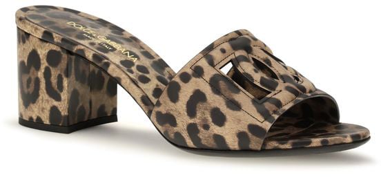 Dolce & Gabbana Beige Calf Leather Bos Taurus Mules