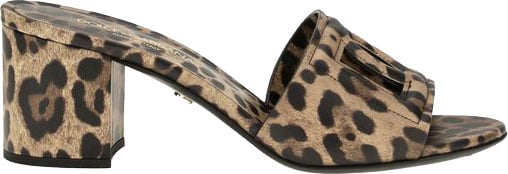 Dolce & Gabbana Beige Calf Leather Bos Taurus Mules