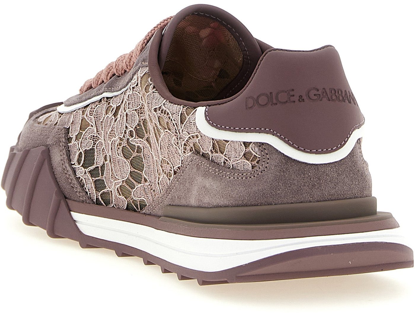 Dolce & Gabbana Purple Leather Athletic Sneakers