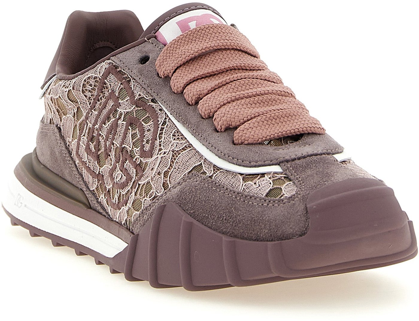 Dolce & Gabbana Purple Leather Athletic Sneakers