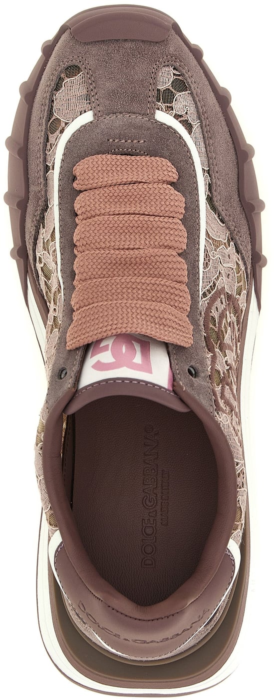 Dolce & Gabbana Purple Leather Athletic Sneakers