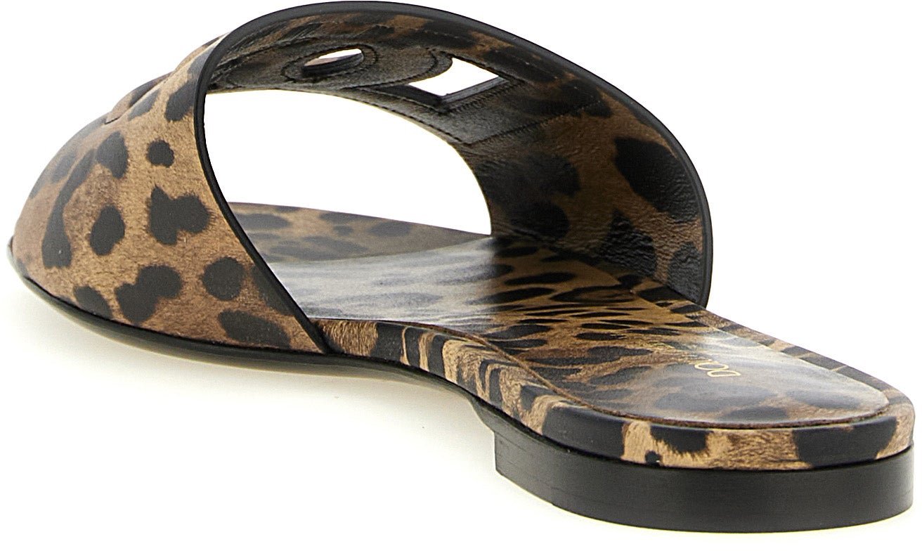 Dolce & Gabbana Brown Calfskin Slides