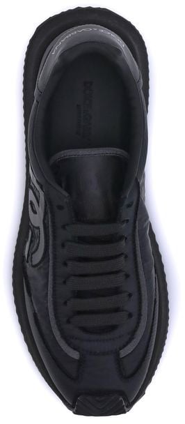 Dolce & Gabbana Black Fabric Athletic Sneakers