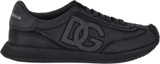 Dolce & Gabbana Black Fabric Athletic Sneakers