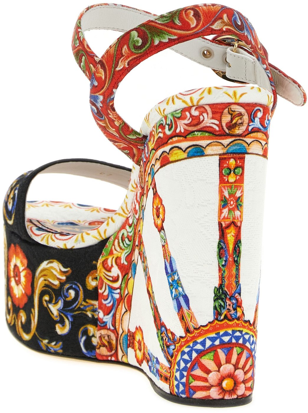 Dolce & Gabbana Multicolor Viscose Wedge Sandals
