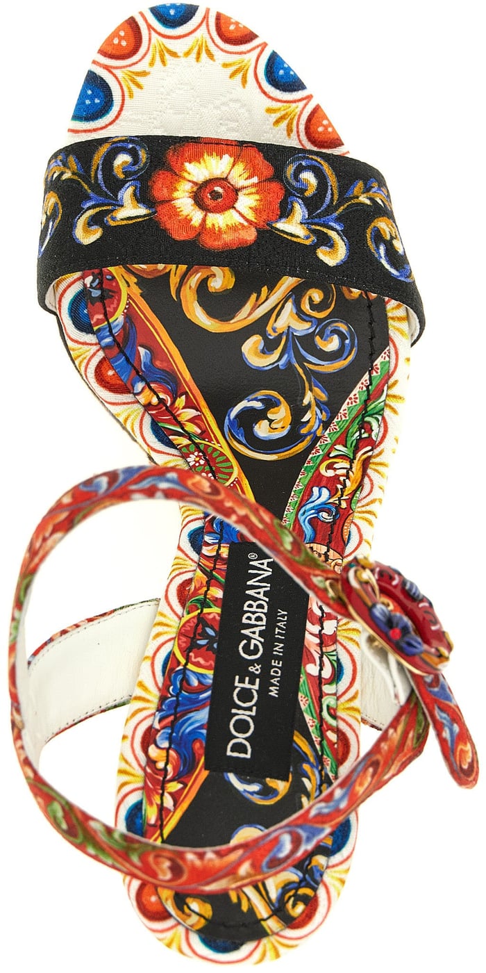 Dolce & Gabbana Multicolor Viscose Wedge Sandals