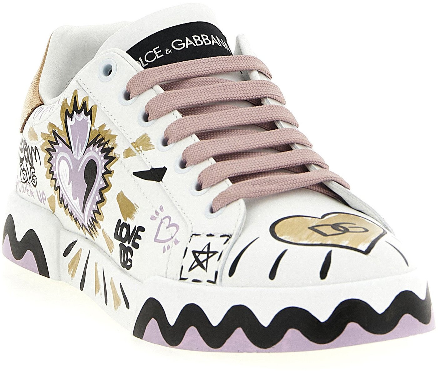 Dolce & Gabbana Multicolor Calfskin Low Top Sneakers