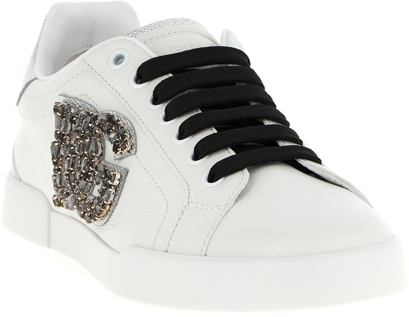 Dolce & Gabbana Silver Calfskin Low Top Sneakers