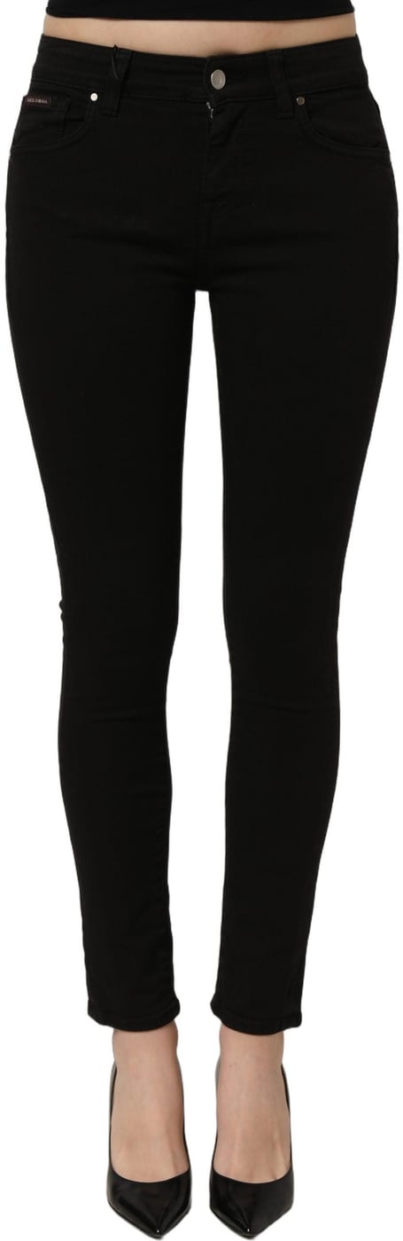 Dolce & Gabbana Black Cotton Stretch Skinny Denim Jeans