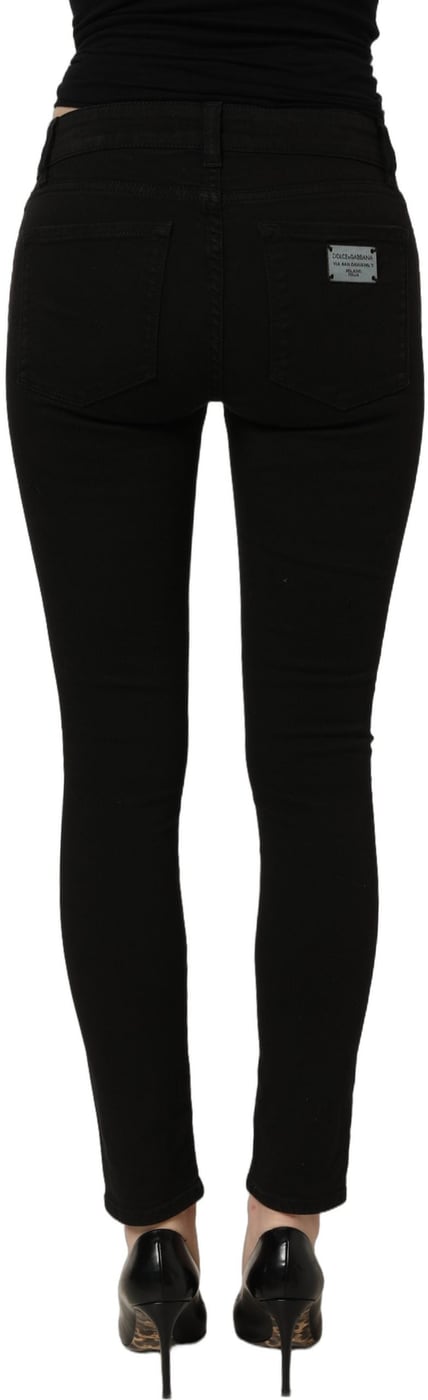Dolce & Gabbana Black Cotton Stretch Skinny Denim Jeans