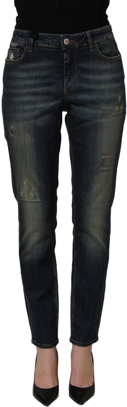 Dolce & Gabbana Blue Cotton Stretch Skinny Denim Jeans