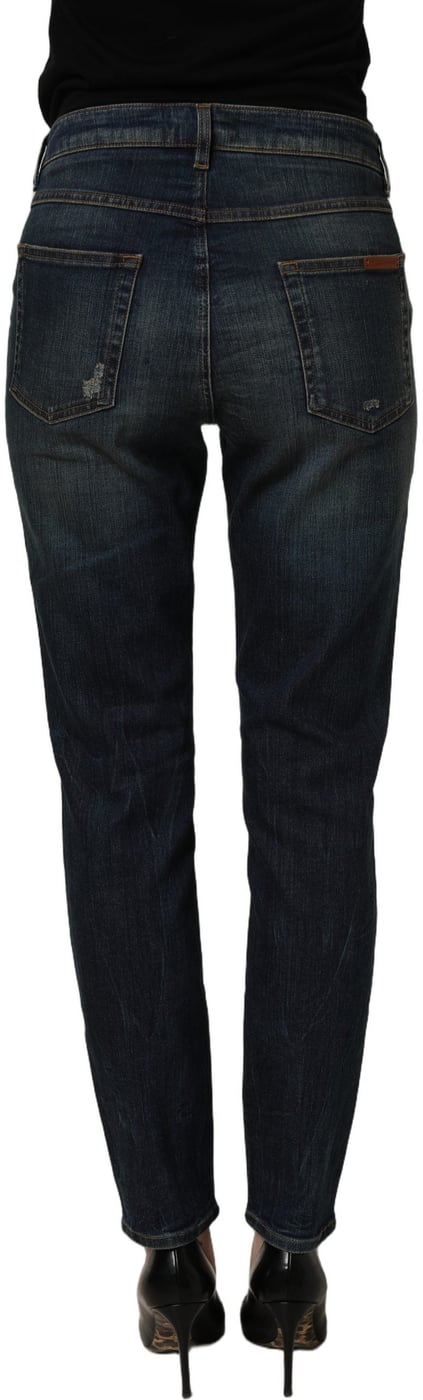 Dolce & Gabbana Blue Cotton Stretch Skinny Denim Jeans