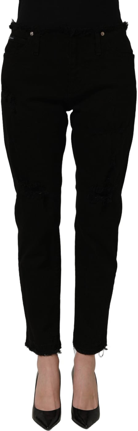 Dolce & Gabbana Black Cotton Skinny Denim Trouser Jeans