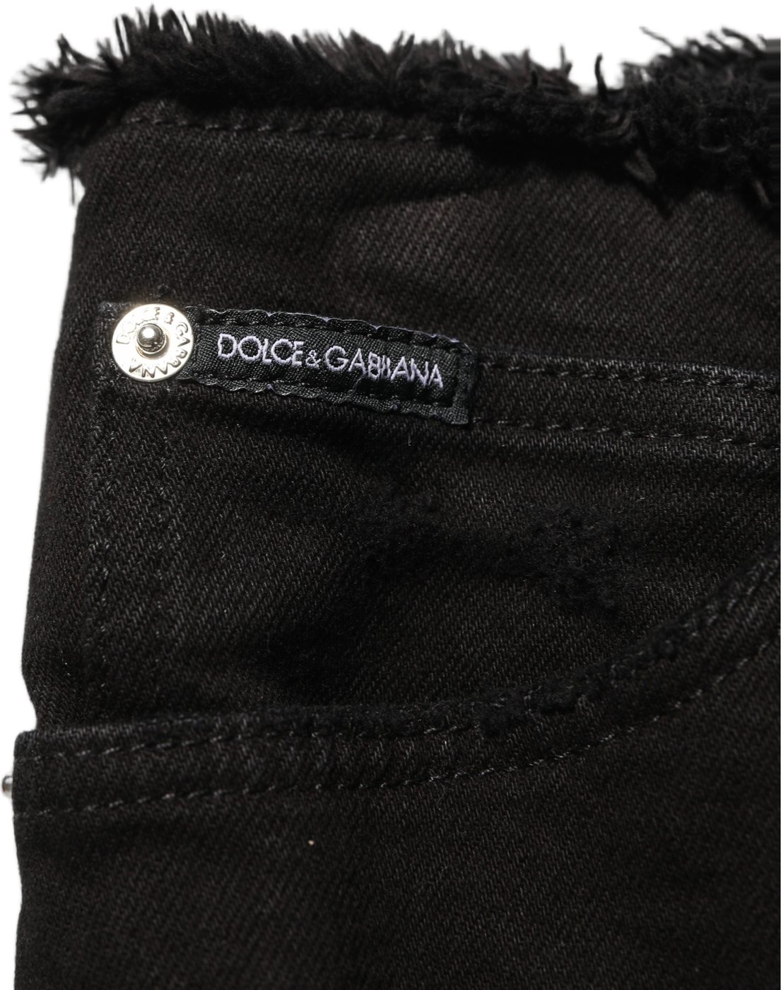 Dolce & Gabbana Black Cotton Skinny Denim Trouser Jeans