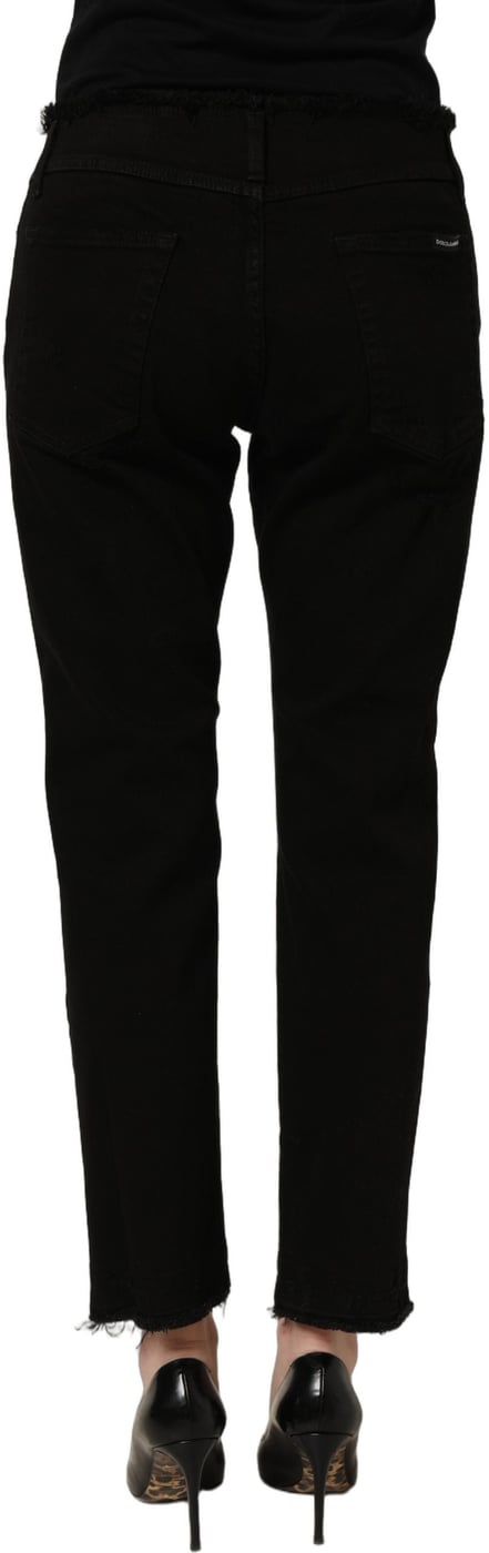 Dolce & Gabbana Black Cotton Skinny Denim Trouser Jeans