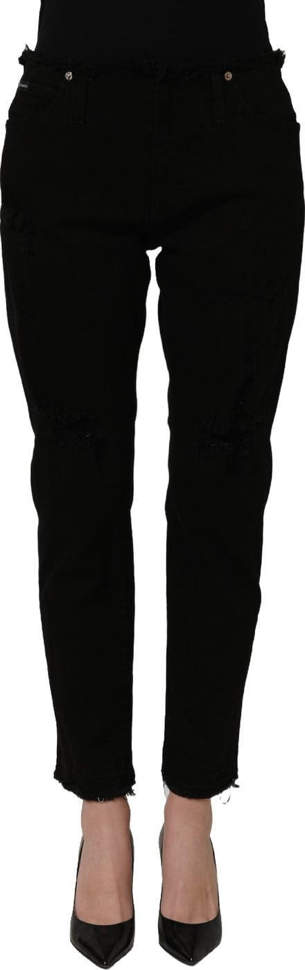 Dolce & Gabbana Black Cotton Skinny Denim Trouser Jeans