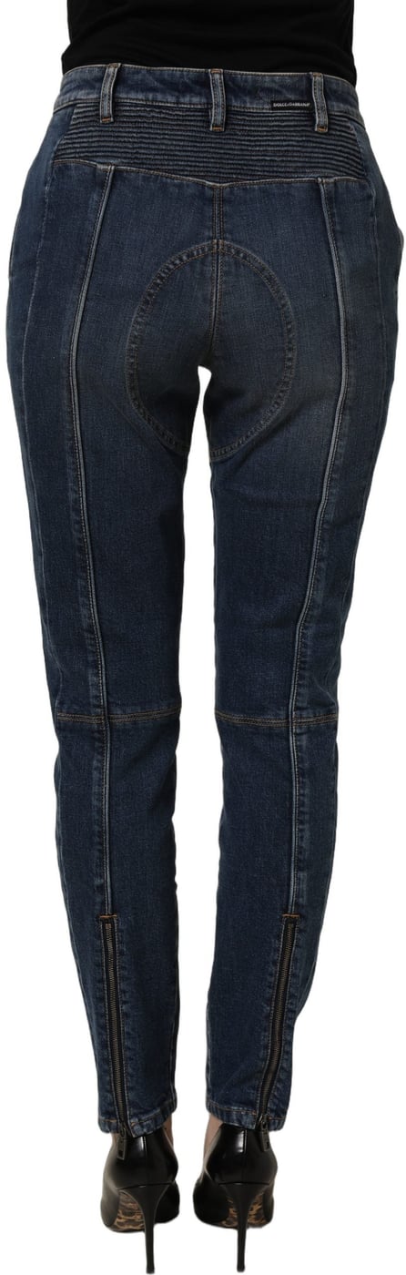 Dolce & Gabbana Dark Blue Cotton Stretch Skinny Denim Jeans