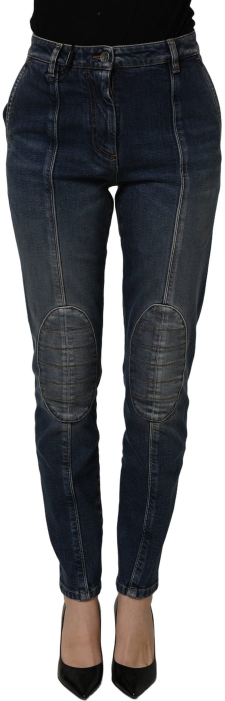 Dolce & Gabbana Dark Blue Cotton Stretch Skinny Denim Jeans
